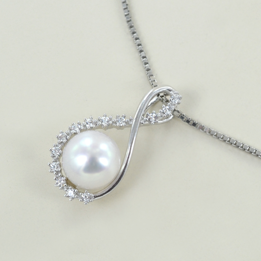 Collana In Argento Sterling 925 Con Ciondolo A Piastra E Zirconi - Rodiata, Catena Regolabile 43/46 Cm, In Confezione Regalo