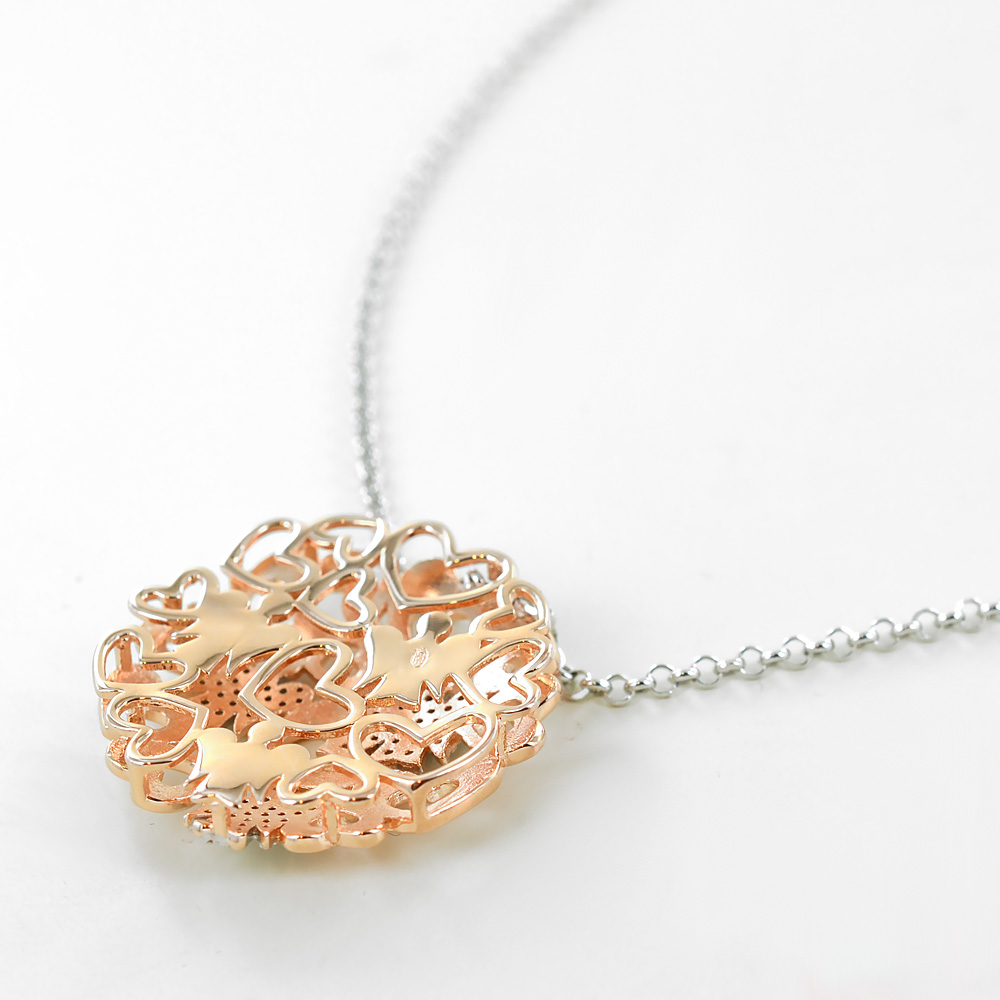 Collana Stile Bling Ciondolo Due Angeli Placcato Oro 14k Con Zirconi Cubici - Catena Corda 30/24 Pollici Collana Angeli Placcata Oro - Foto 6