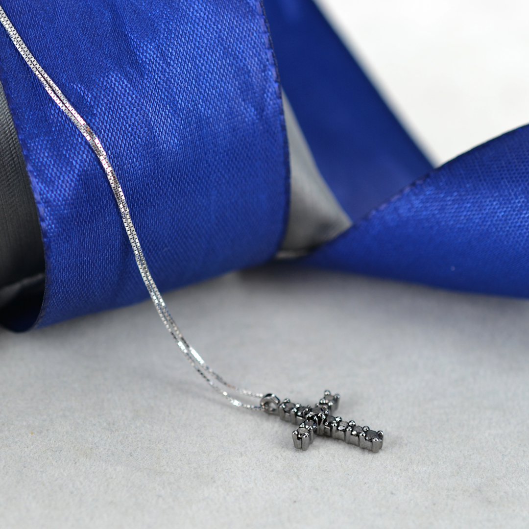 Collana Con Ciondolo A Croce Con Perline A Occhio Di Tigre - Foto 10