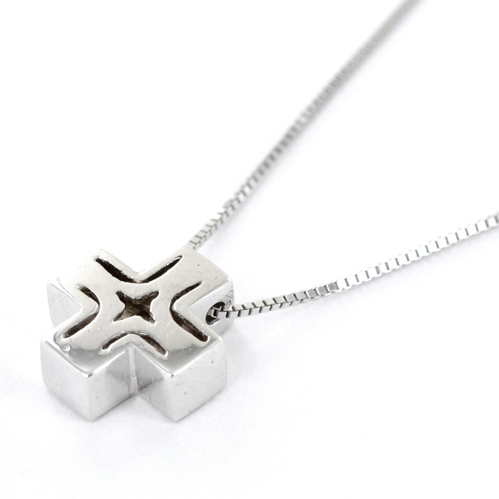 Collana Con Crocifisso Uomo Ciondolo A Croce Quadrata In Oro