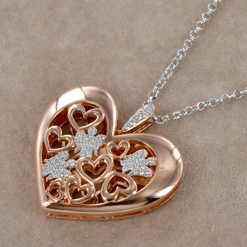 MiiFort Ciondolo a forma di cuore con scritta Santa Bibbia e