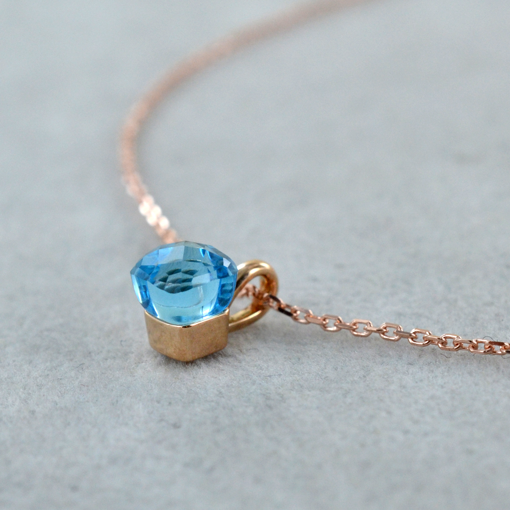 Collana Con Sfera Di Vetro A Doppio Lato In Argento Con Aurora