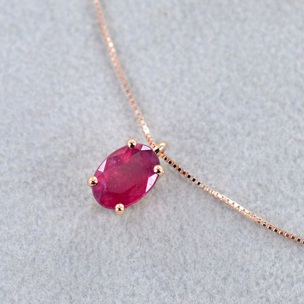 Collana con ciondolo Rubino in oro rosa Orsini Gioielli Gioielloro La tu