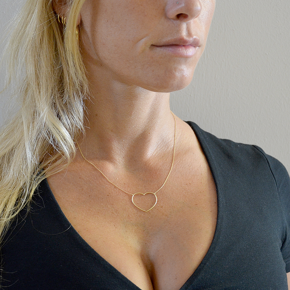 Fashband Collana A Strati Con Ciondolo A Forma Di Cuore, Stile Boho, Semplice, A Collo Corto, Da Donna (Argento - Foto 9