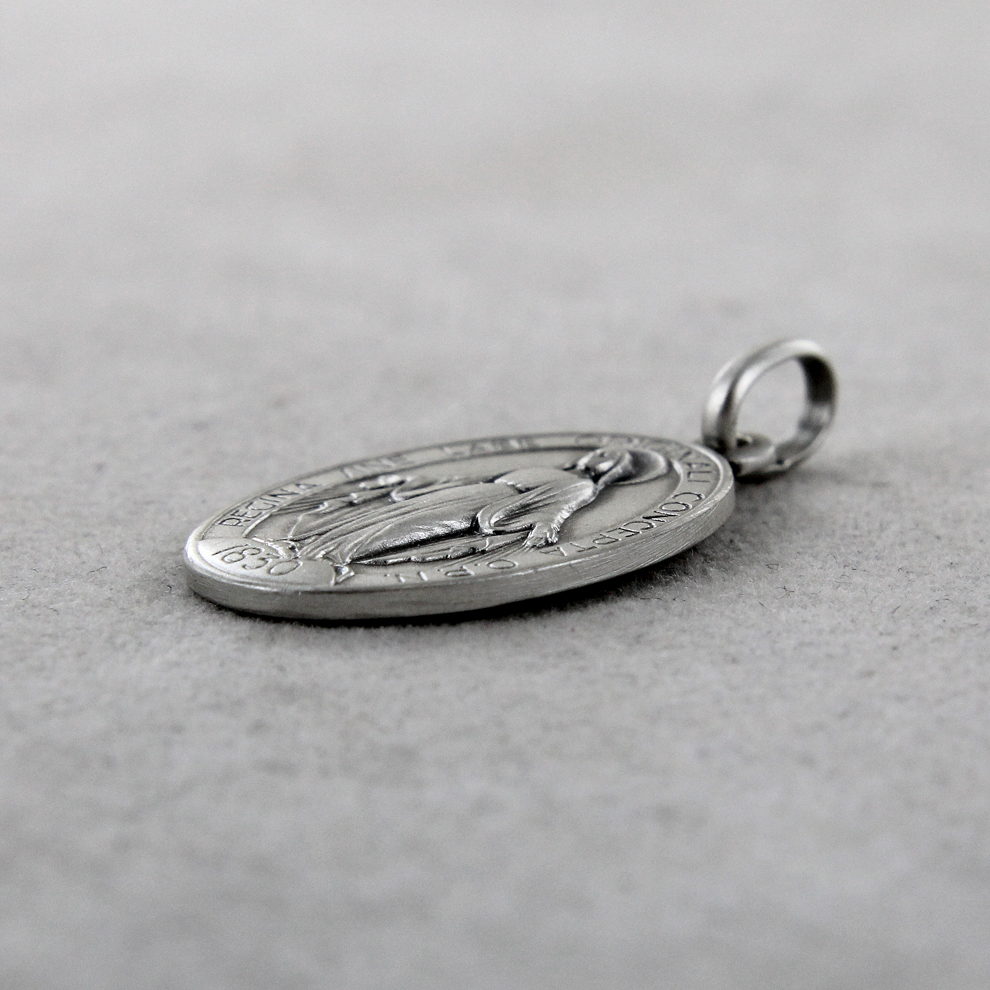 Alexander Castle Medaglia Miracolosa In Argento Sterling 925 - Piccola Con Catena 40cm - Confezione Regalo