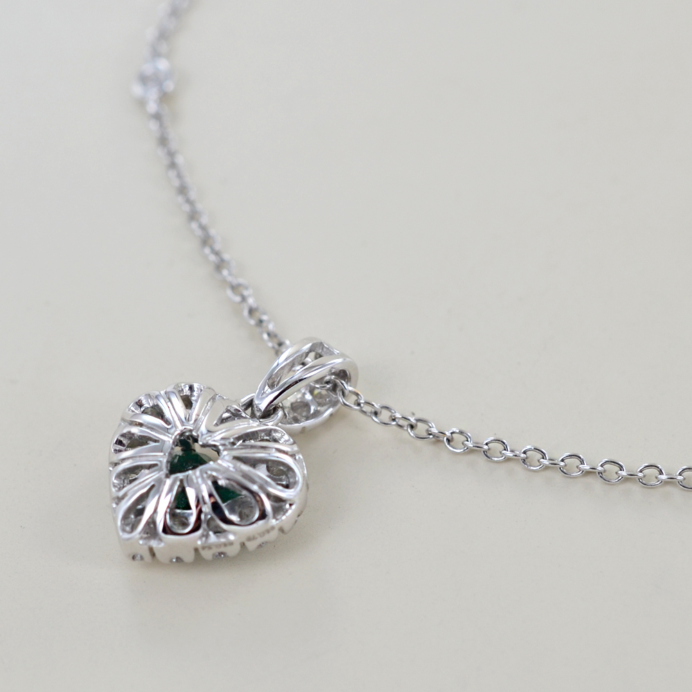 Grand Made Collana Personalizzata Con Nome E Pietre Birthstone - Pendente Cuore In Argento 925, Regalo Unico Per Lei - 4