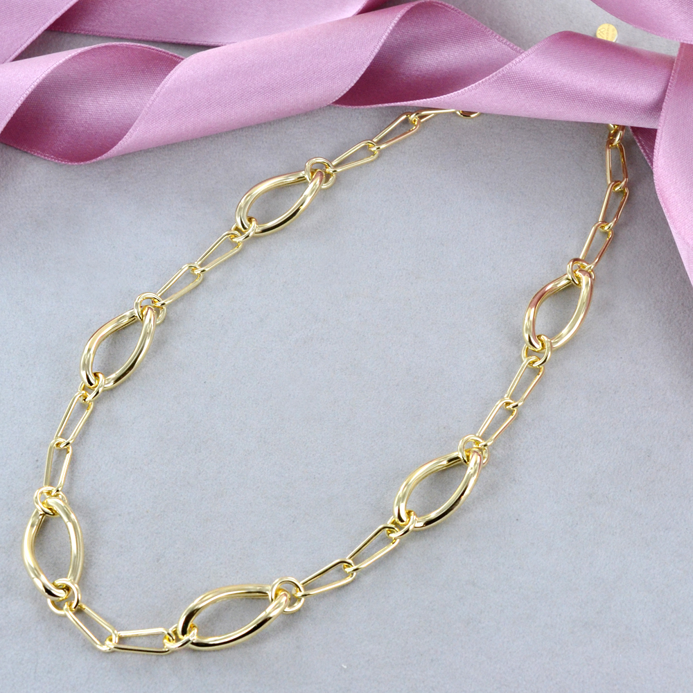 Orphelia Collana Donna In Argento Dorato - Modello ZH-6034/3 - Elegante E Senza Tempo, In Confezione Regalo
