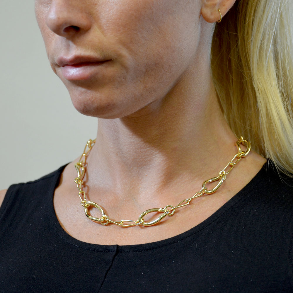 JEWELS BY LEONARDO Collana Ciao Janna Oro - Acciaio Inox Placcato Oro Con Ciondoli Quadrifoglio, Lunghezza Regolabile 42-47cm, Regalo Donna