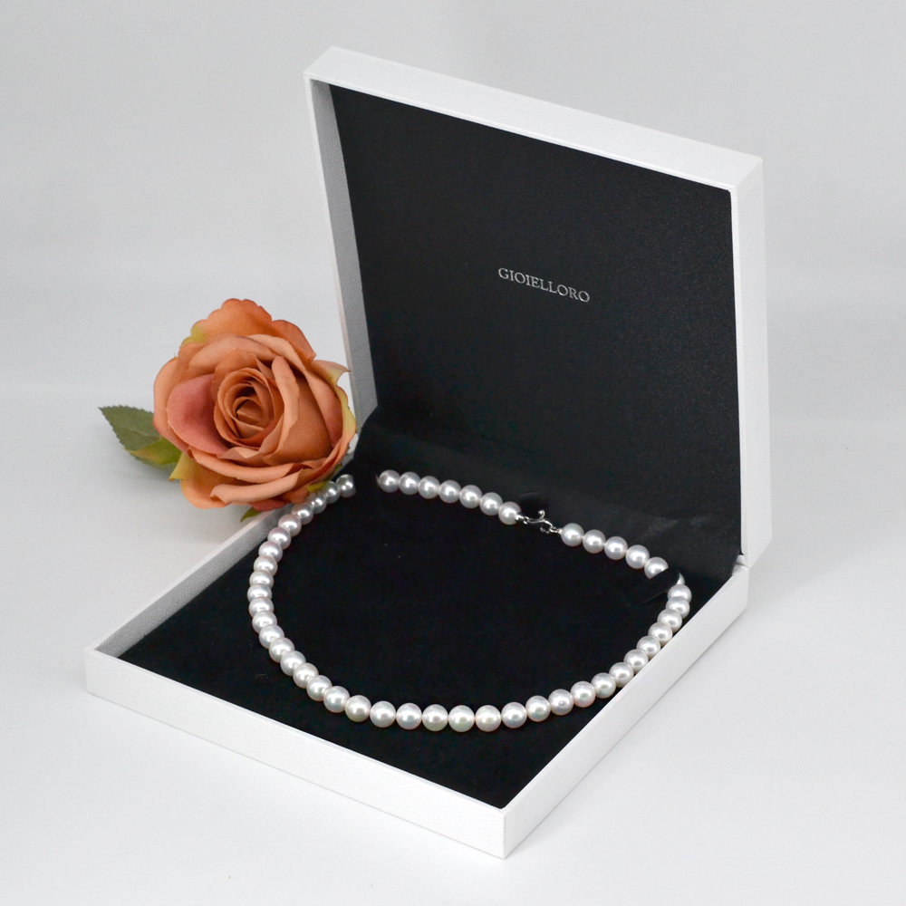 Bracciale PEARLS & COLORS Con Perle D'Acqua Dolce 8-9 Mm | Qualità AAA+ Bianco Naturale
