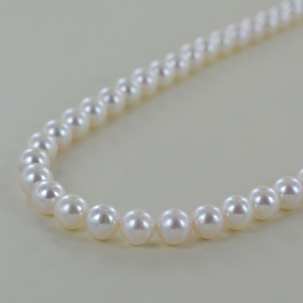 Bracciale 2 File Perle Akoya Bianche Naturali AAA 7-8 Mm – Chiusura In Oro 14k, Misura 7,5-8 Pollici, Unisex E Versatile