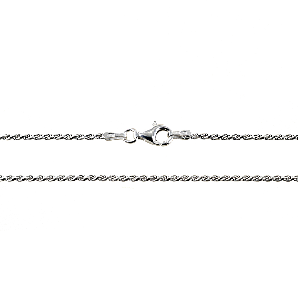 NKlaus collana 45cm catena d'ancora piatta d'argento 925 catena d