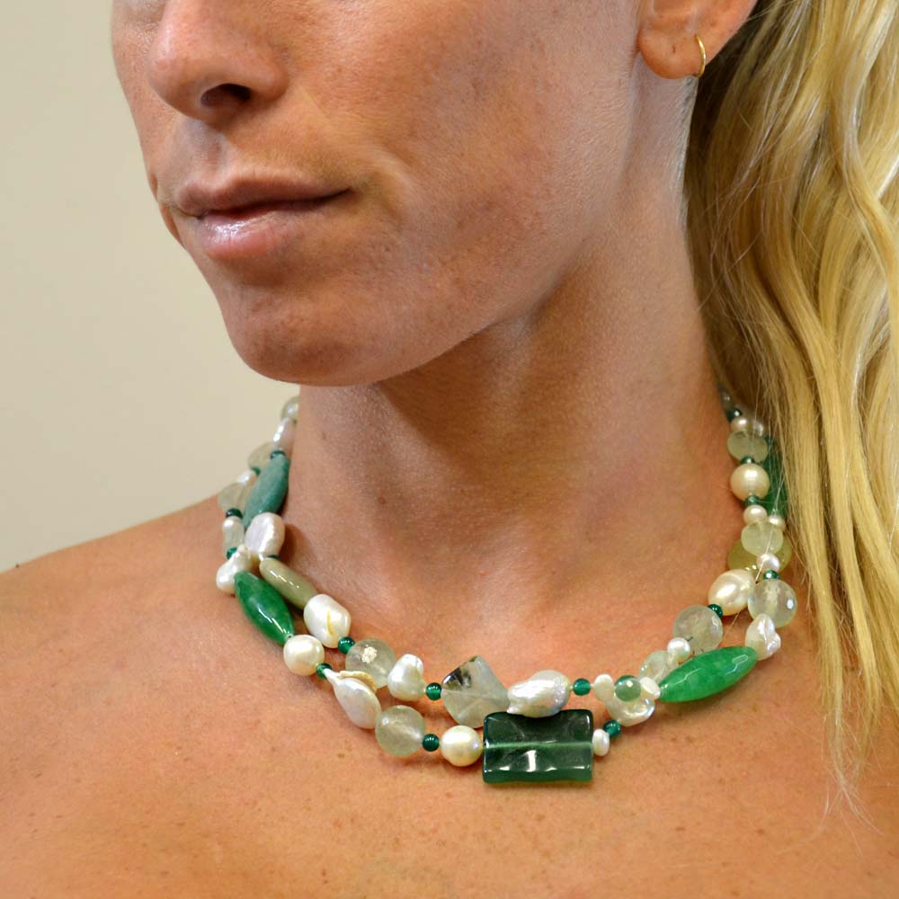 Valero Pearls Catena da Donna in Argento Sterling 925 con rodio