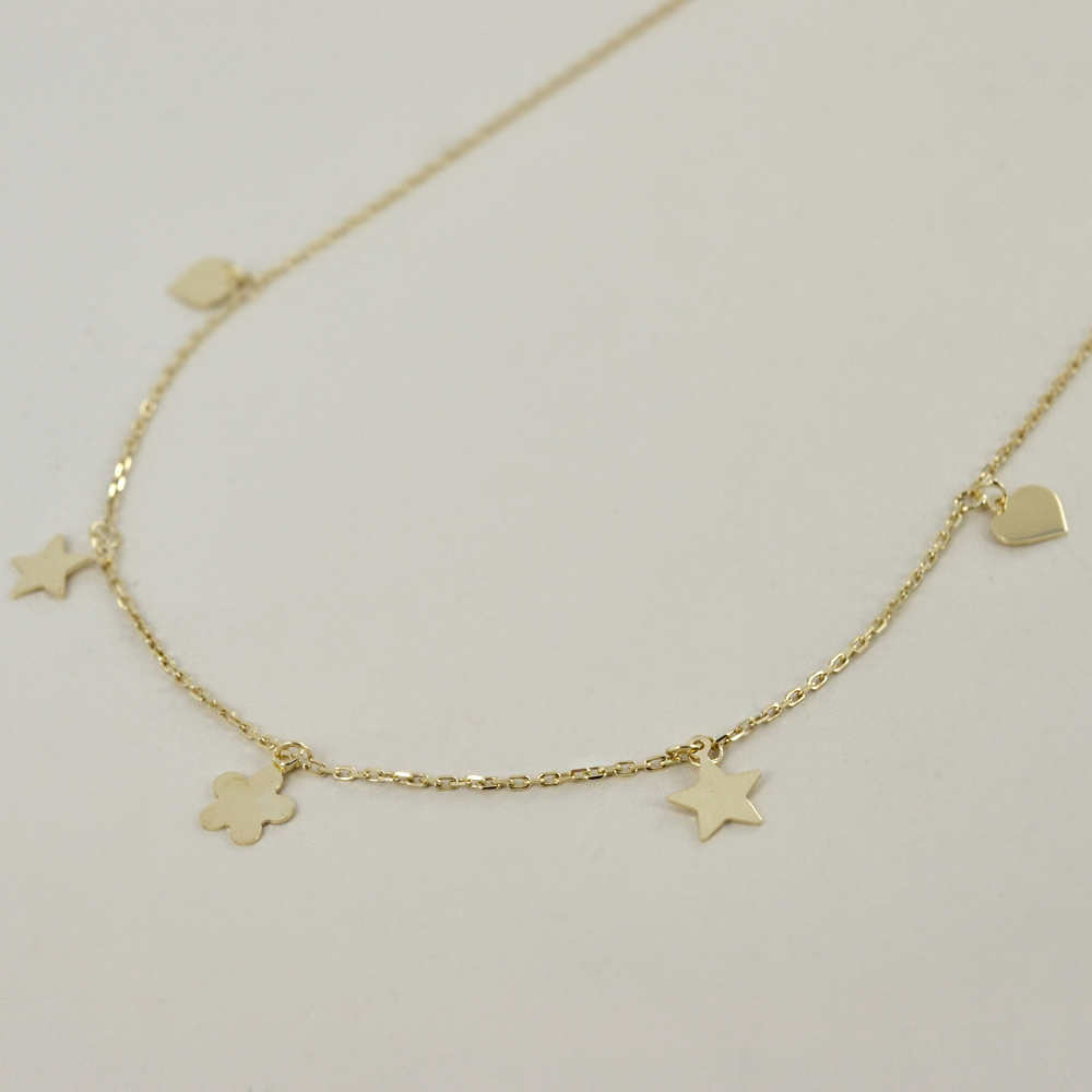 Pendaglio oro giallo 18 KT 750 cuore con diamanti -68/vv