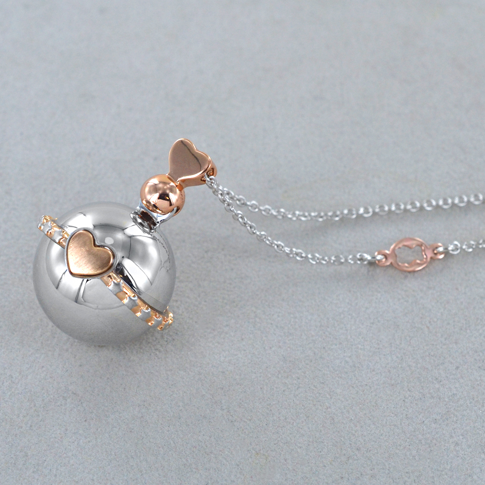 Collana Chiama Angeli BOLA - Ciondolo Con Campanellino Per Mamme In Attesa, Argento - Foto 2