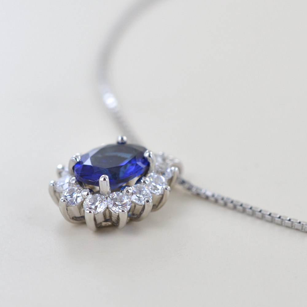 SILVEGO Orecchini In Argento 925 Con Zirconia Blu