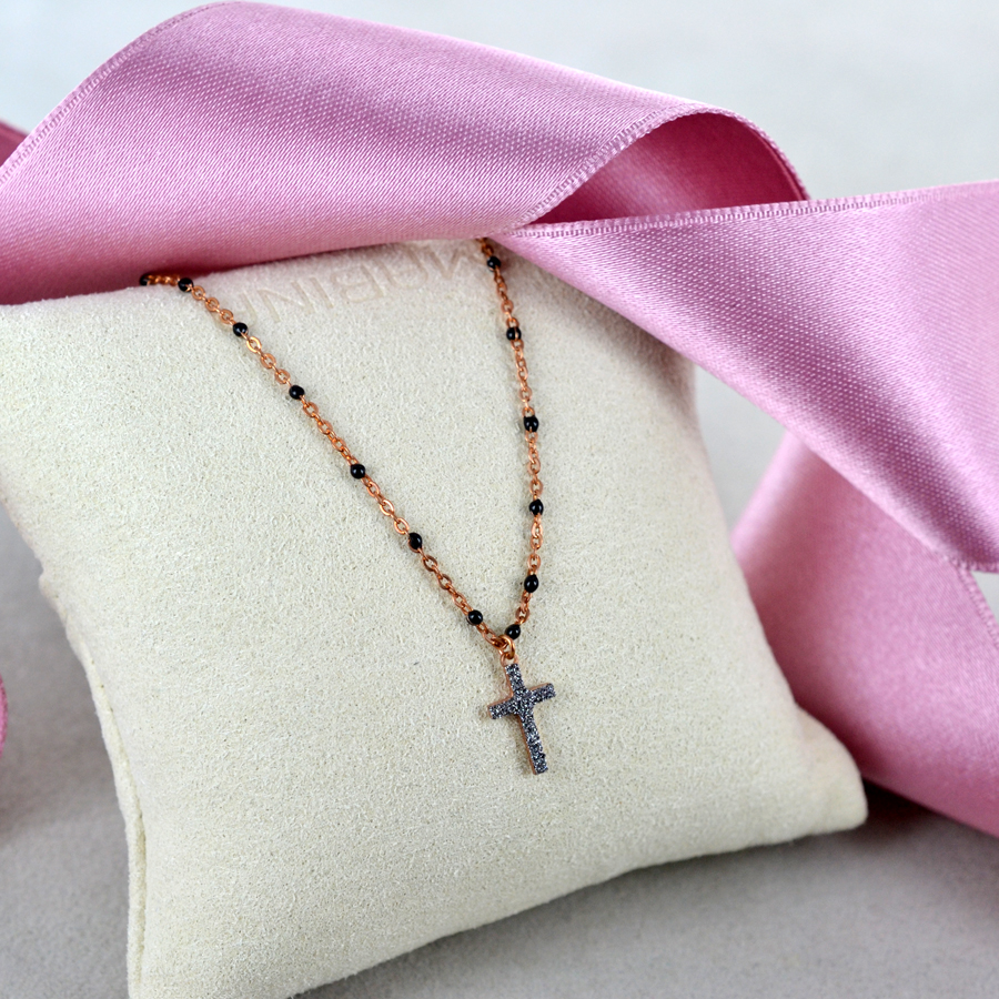 Ciondolo Guarigione Croce Di Pietra &ndash; Collana In Pietra Naturale, Nuovo