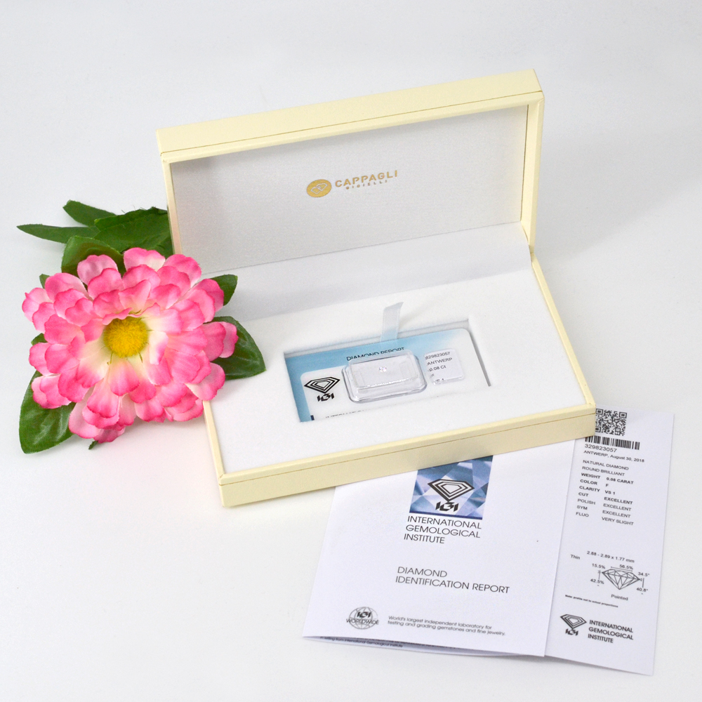 Diamant Certifié IGI 0.38 Carats - Pureté IF (Internally Flawless) - Neuf