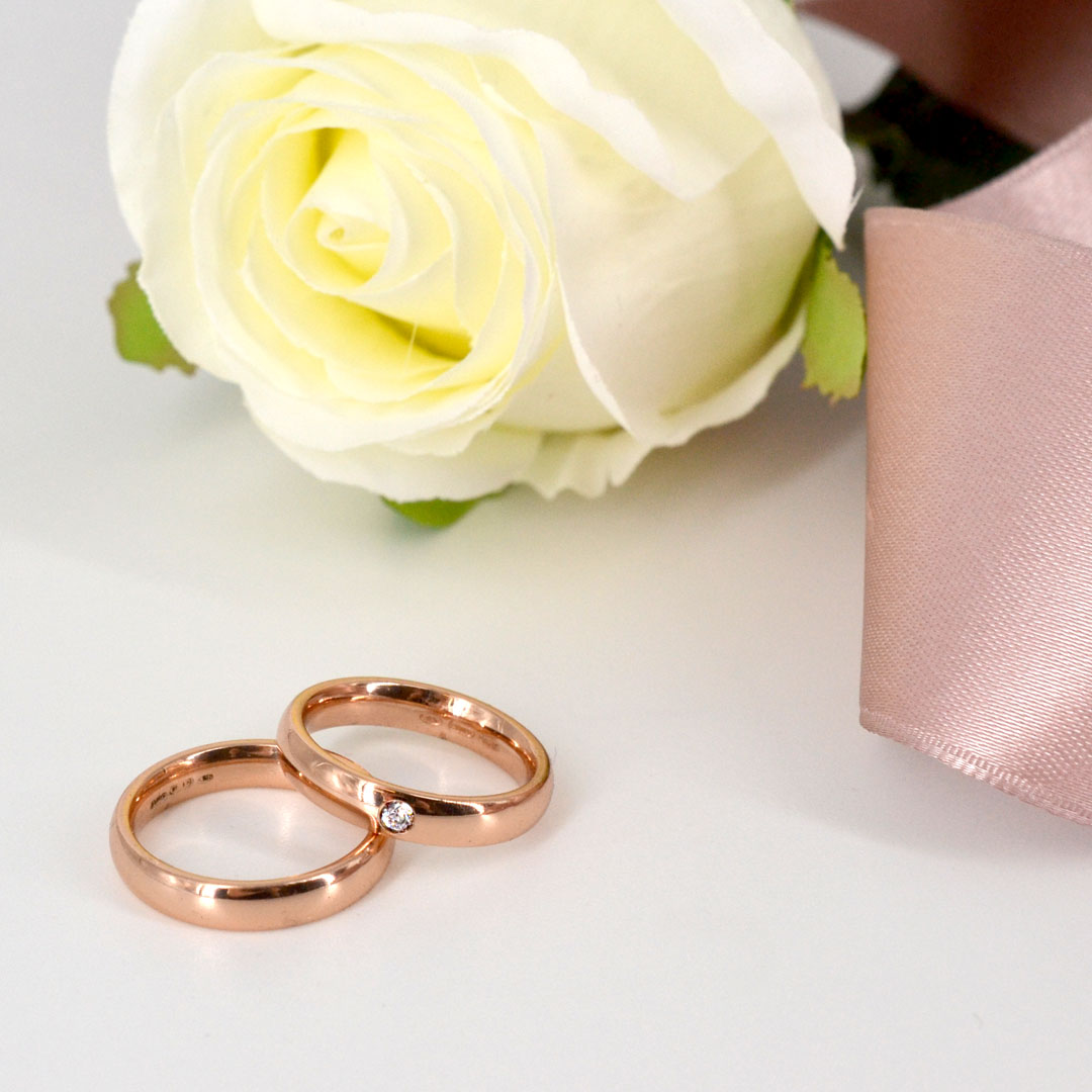 Fedi oro rosa indossate clearance
