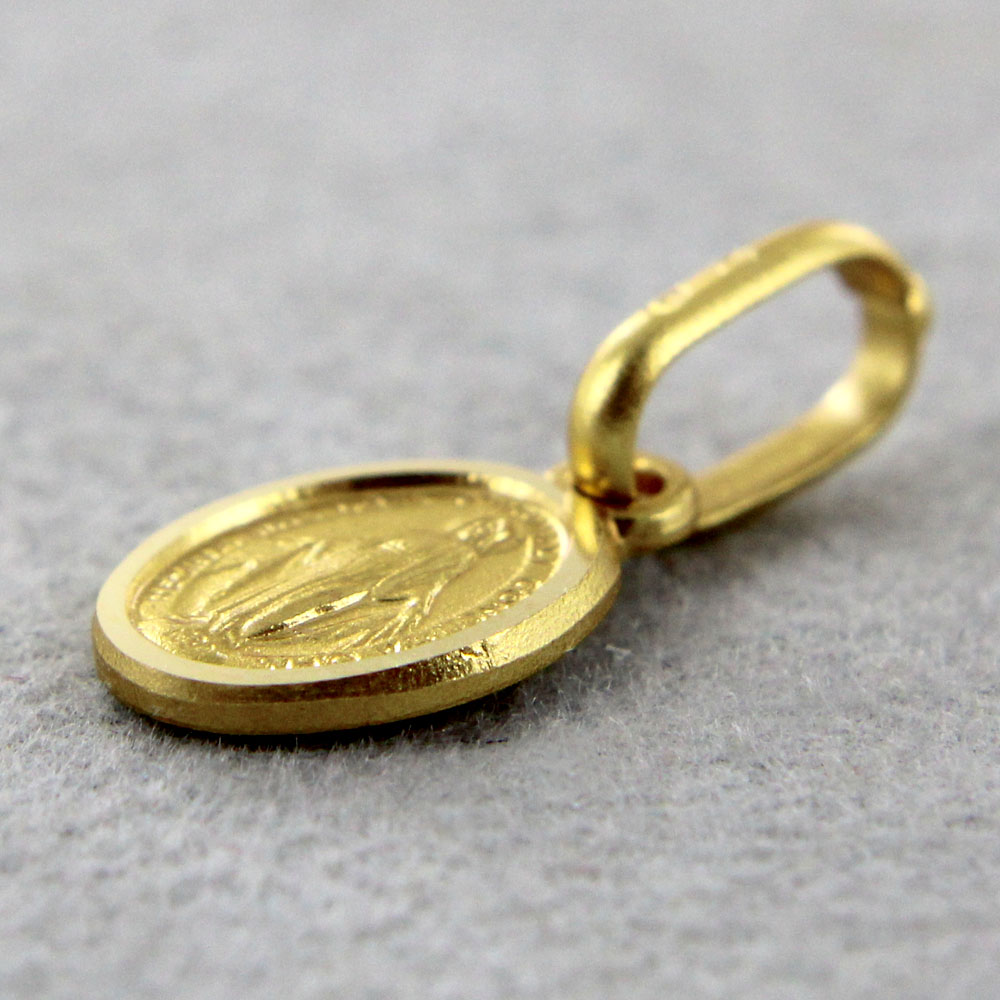 Medaglia Madonna Miracolosa In Oro Giallo 9 Kt DZ027-9KT - Foto 4