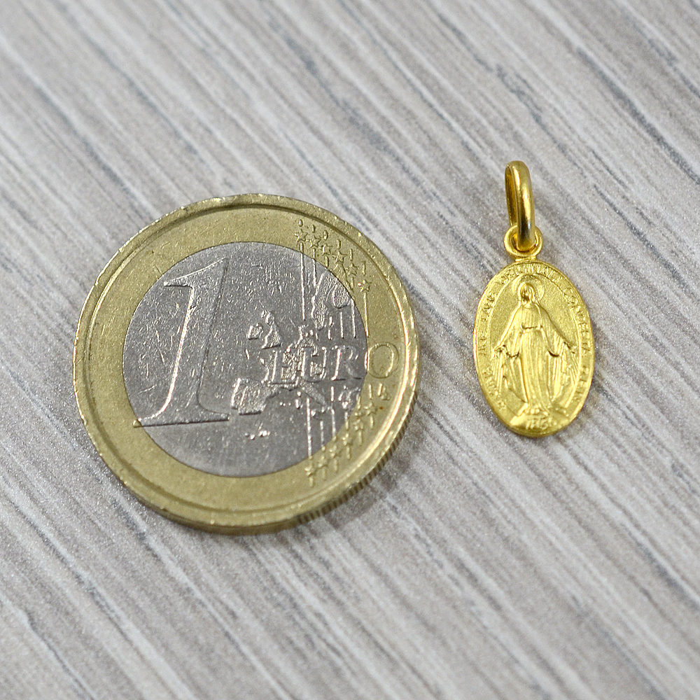 Collana con medaglia della Vergine Maria Miracolosa in argento sterling 925 - Italia