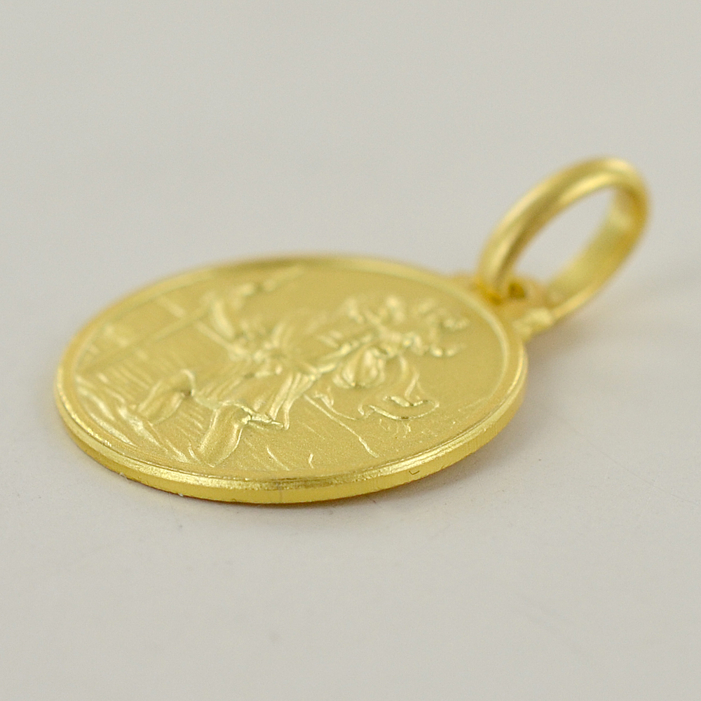 Verde  Medaglie San Cristoforo coniata in oro giallo 750% 18 kt C1611G € 239,00