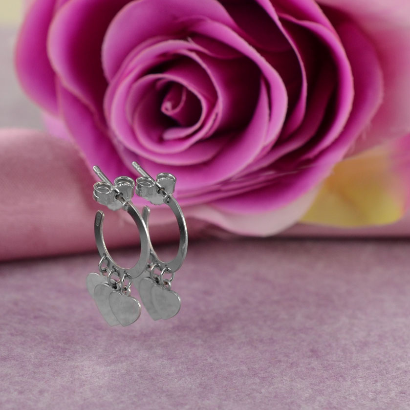 Gioielloro Orecchini Cerchietti Piccoli Oro Bianco Orecchini