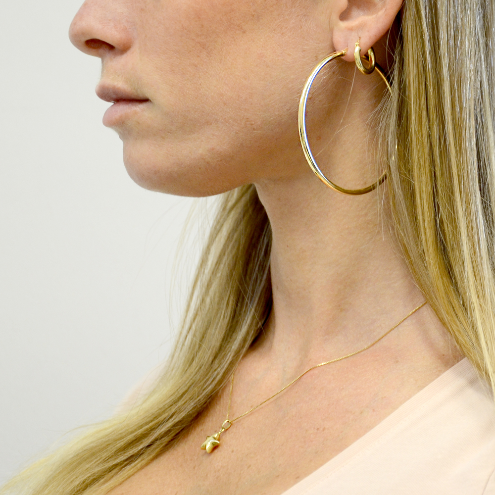 GRANDI ORECCHINI A CERCHIO ENORMI CERCHI Texture MODELLO