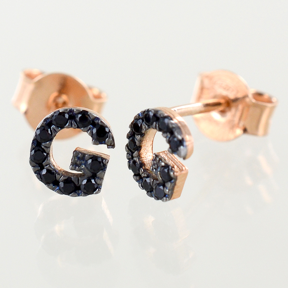 Orecchini A Perno Iniziali PAVOI - Argento Sterling Italia - Foto 9