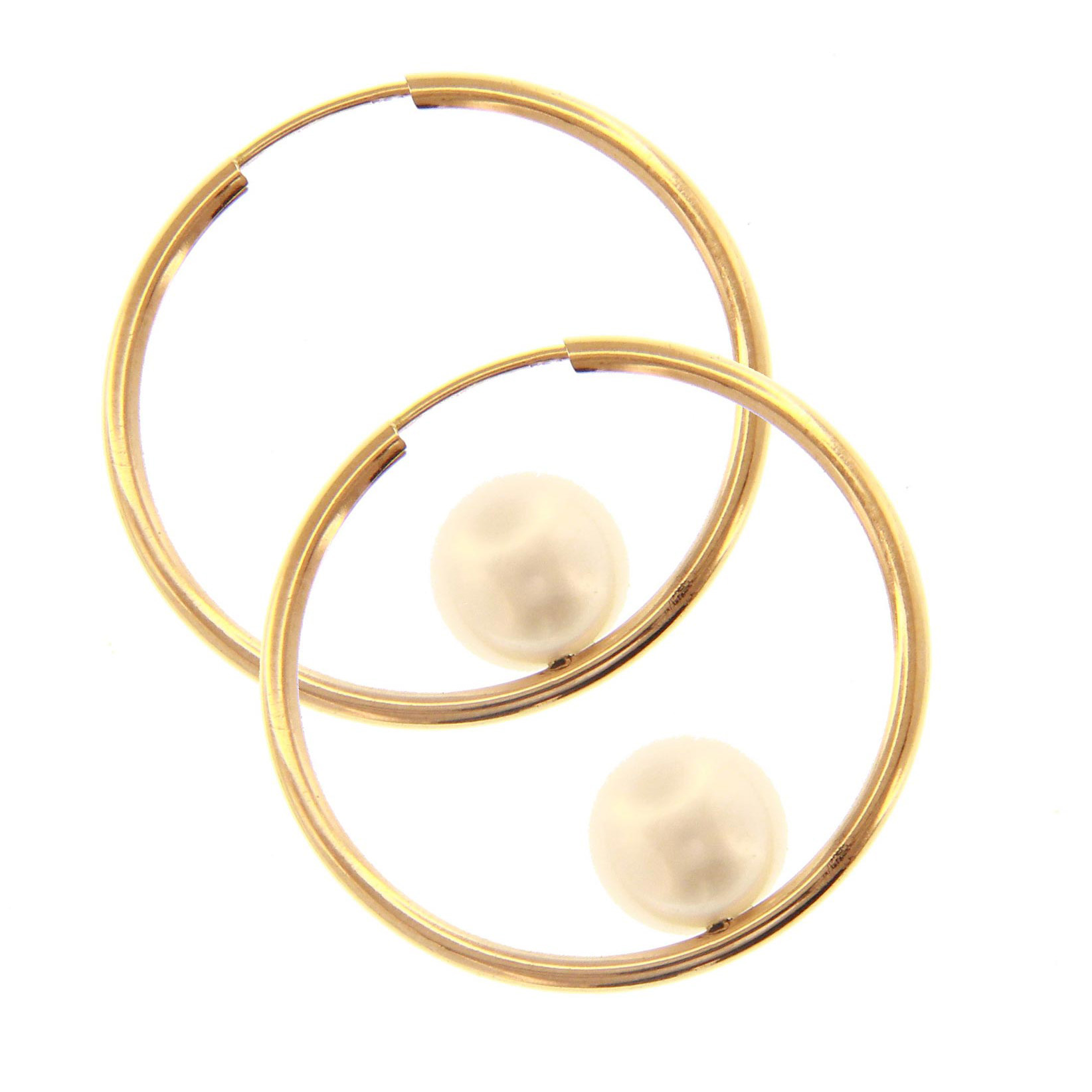 Orecchini A Cerchio Con Mini Perle | Merci Maman - Foto 2