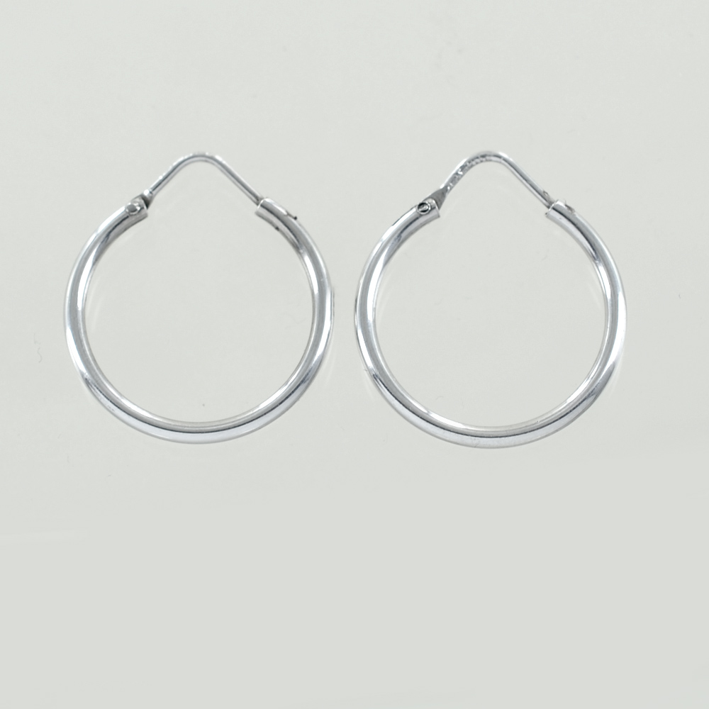 Orecchini A Cerchio Grandi 60 Mm Bianco Smaltato | Cerchi Placcati Argento | Gioielli Donna Eleganti E Casual