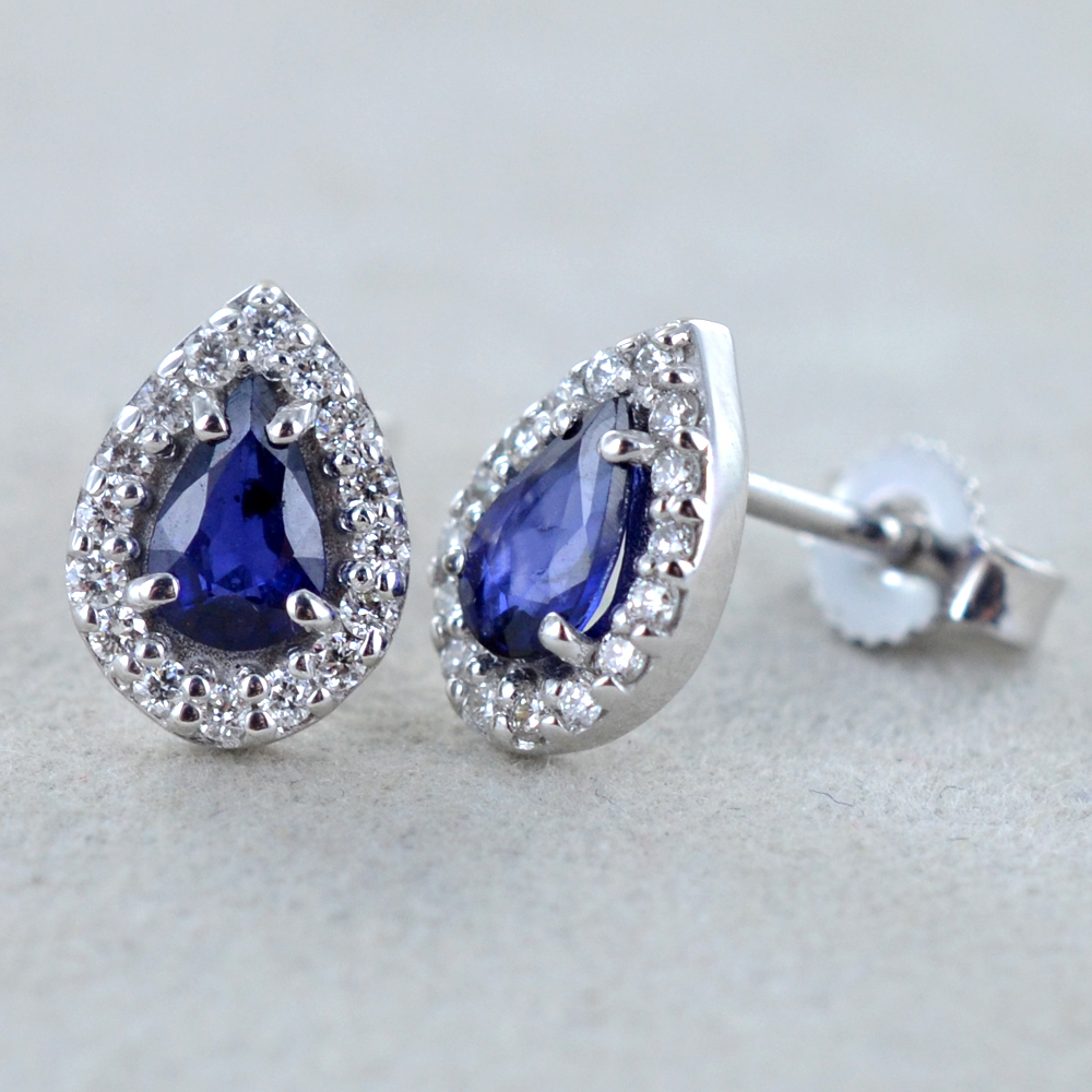 Orecchini A Cerchio Con Cristalli CZ E Zaffiri Dorati: Orecchini A - Foto 9