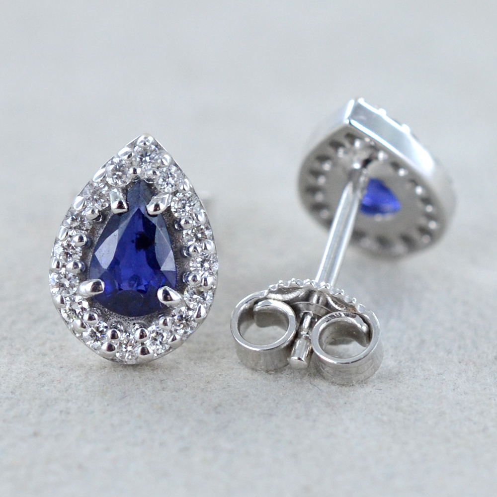 Gemondo Orecchini A Goccia In Argento 925 Con Zaffiro E Marcasite, Pietra Preziosa Viola, Eleganti