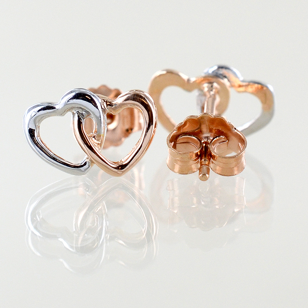 Tuscany Silver Orecchini A Perno A Cuore In Argento Sterling 925: Gioiello Elegante Per Donne, Ipoallergenico