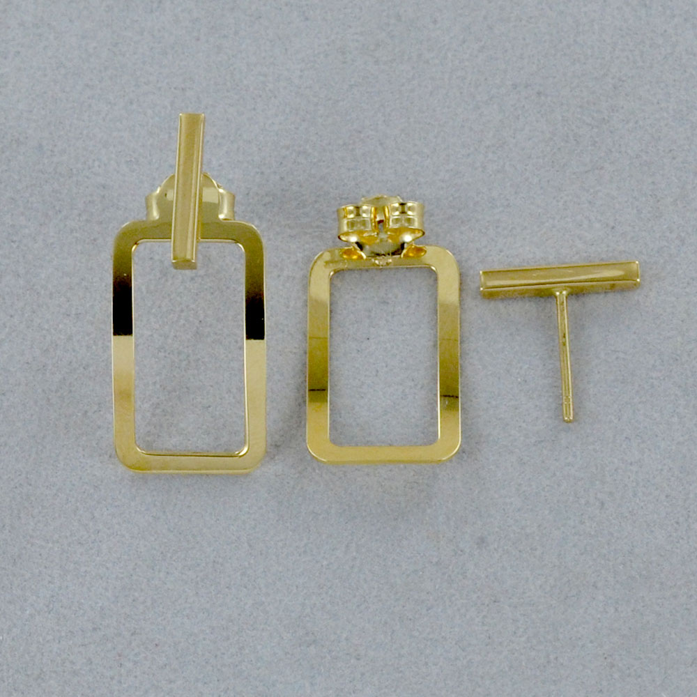Orecchini A Nodo In Oro Giallo 9 Carati – Gioielli Old English Con Certificato Di Autenticità (7x7 Mm, 0,6g)