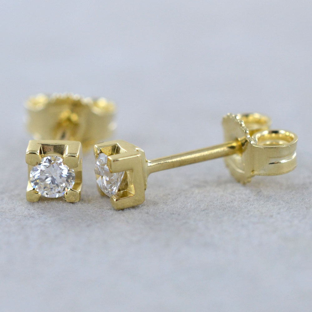 Orecchini Punti Luce Damiani Oro Giallo e Diamanti 1.40 ct - Scermino Gioielli