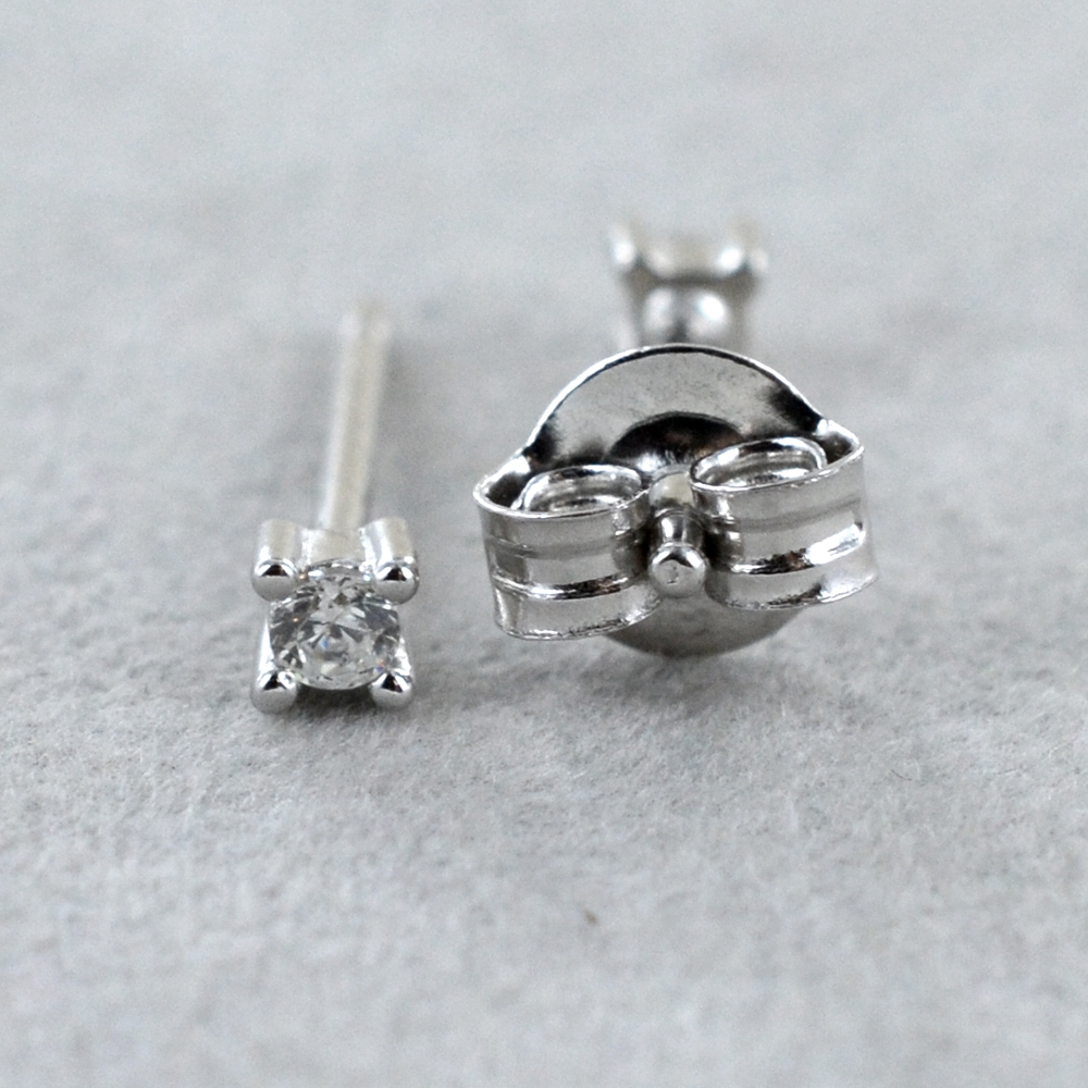 2PCS Orecchini Punto Luce Argento, Orecchini A Bottone In Oro Fulmine Orecchini Punto Luce, Argento 925 Per Donne, Ragazze e Uomini Silver Stud Earrings