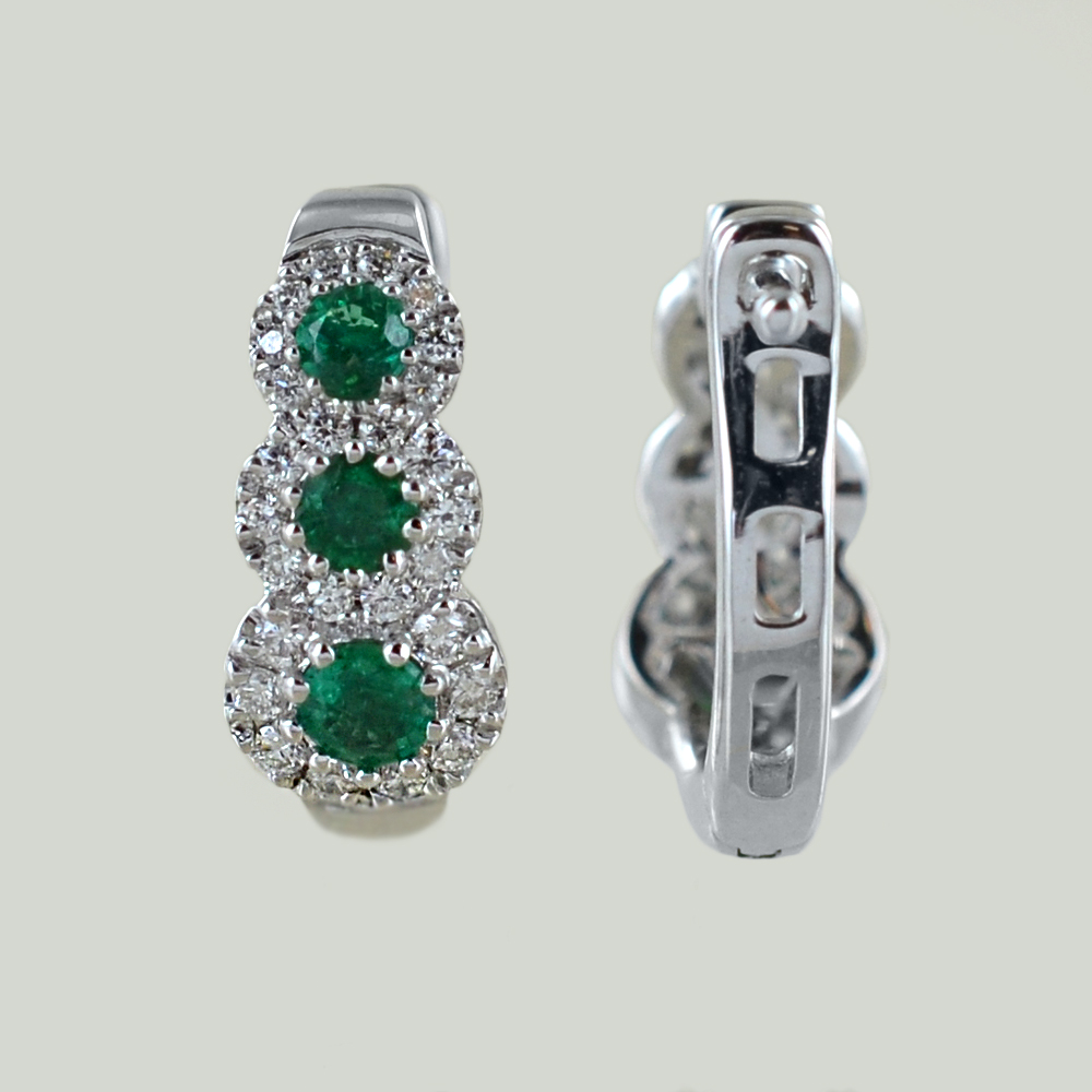 Boucles D'oreilles Ambrosia Trilogy Rondes - Modèle AOZ 171 - Neuf Avec étiquettes