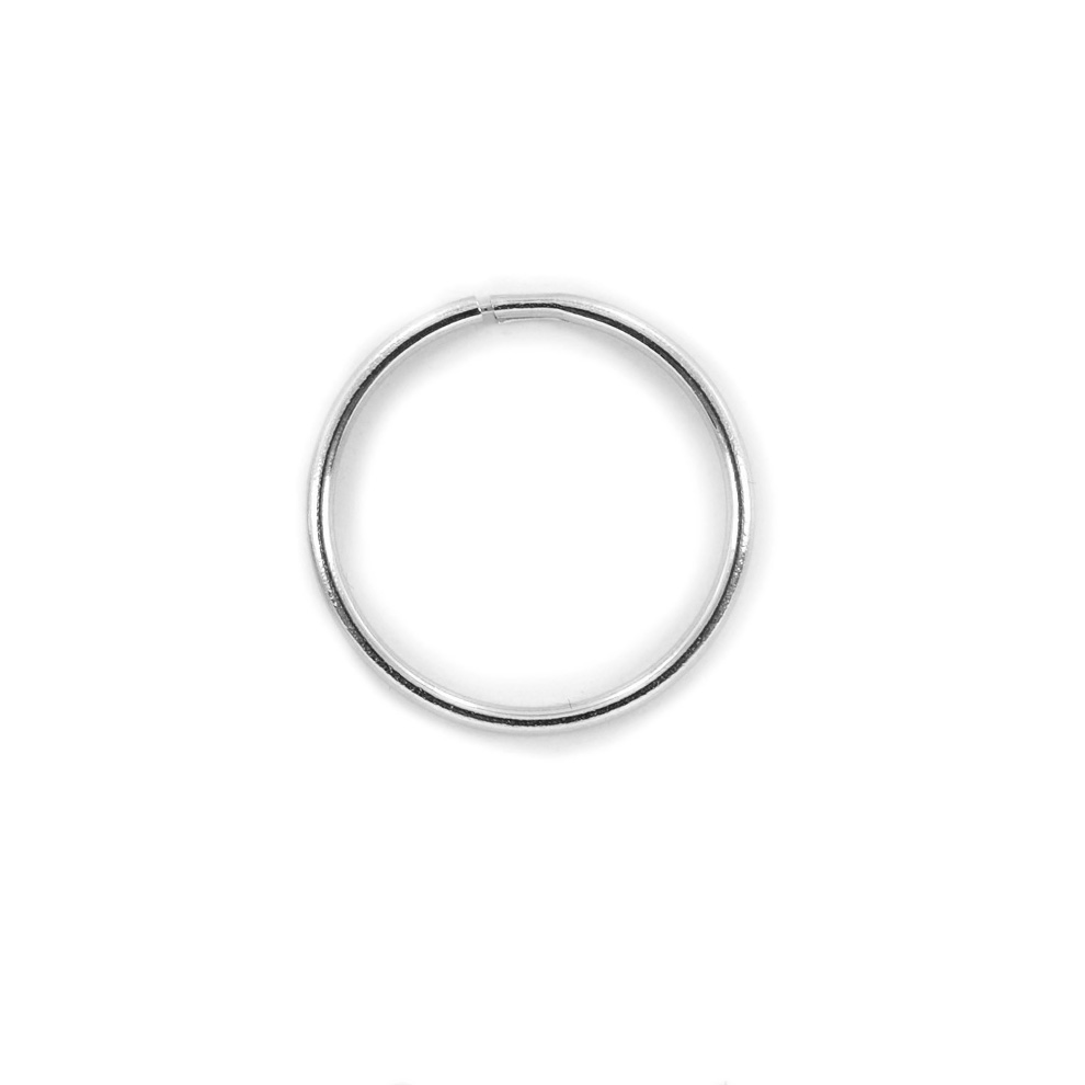 NKlaus Orecchino A Cerchio Singolo In Argento 925 - Design Mezza Luna A Foglia, Moderno E Minimal - Peso 2,7g - Chiusura A Farfalla, Rodiato