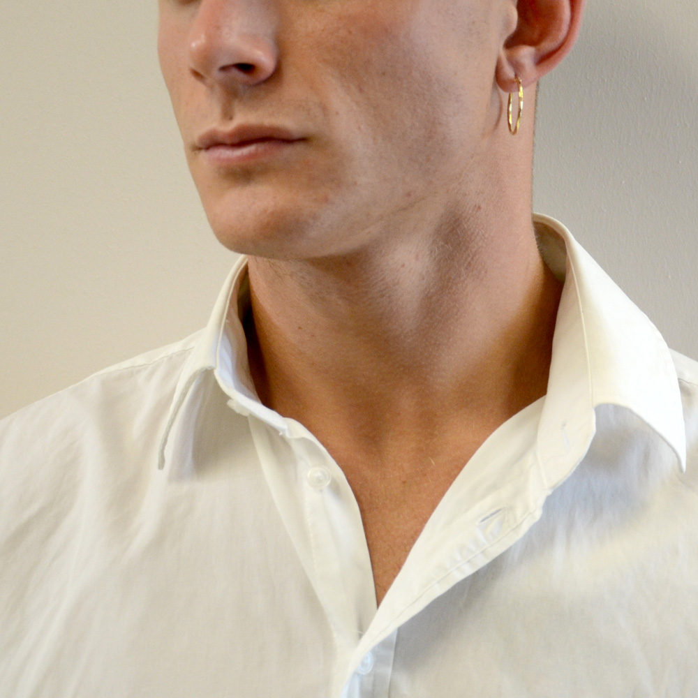 Orecchini Cerchio Oro Giallo Uomo Orecchini Uomo Con Pietre