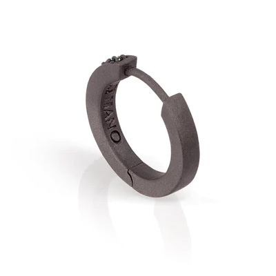 Orecchino A Cerchio In Titanio Color Oro Con Pendente A Spada - Foto 8