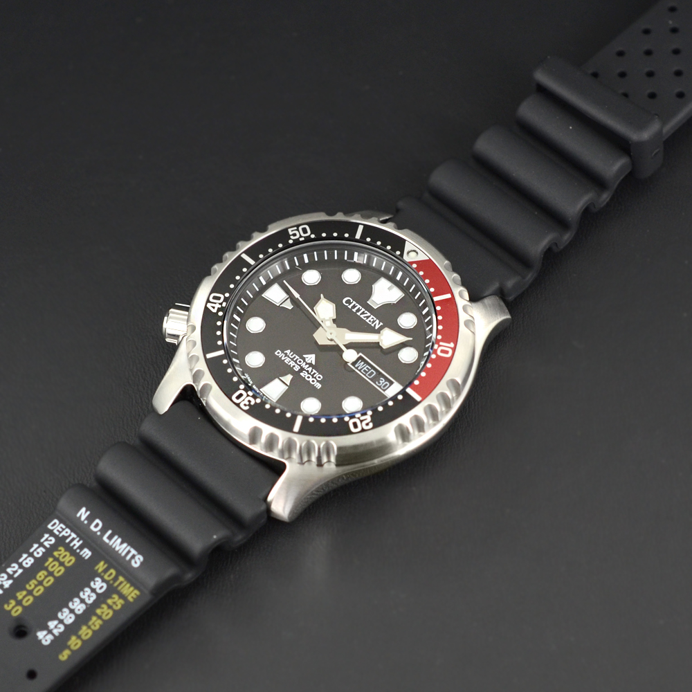 Orologio Citizen Uomo Promaster Diver 200 Meccanico nero e rosso NY0085-19E  | G