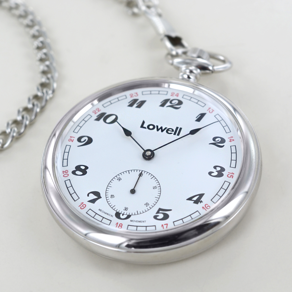 Orologio Lowell tasca numeri arabi LEPINE con catena - movimento meccanico  | Gi
